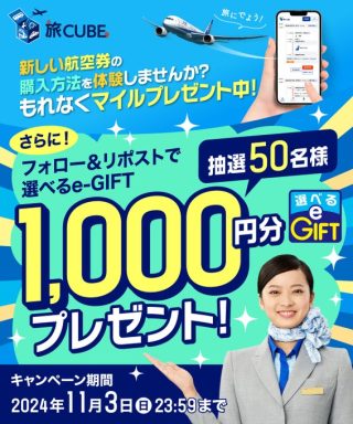 ANA 抽選で50名に選べるe-GIFT 1,000円分をプレゼント