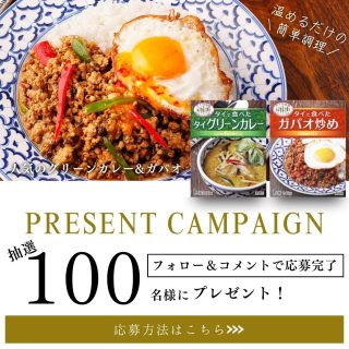 タイの台所 グリーンカレーとガパオをセットで100名に抽選で当たる