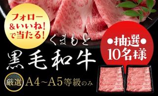 極上黒毛和牛 霜降りスライス肉（500g）が抽選で10名に当たる